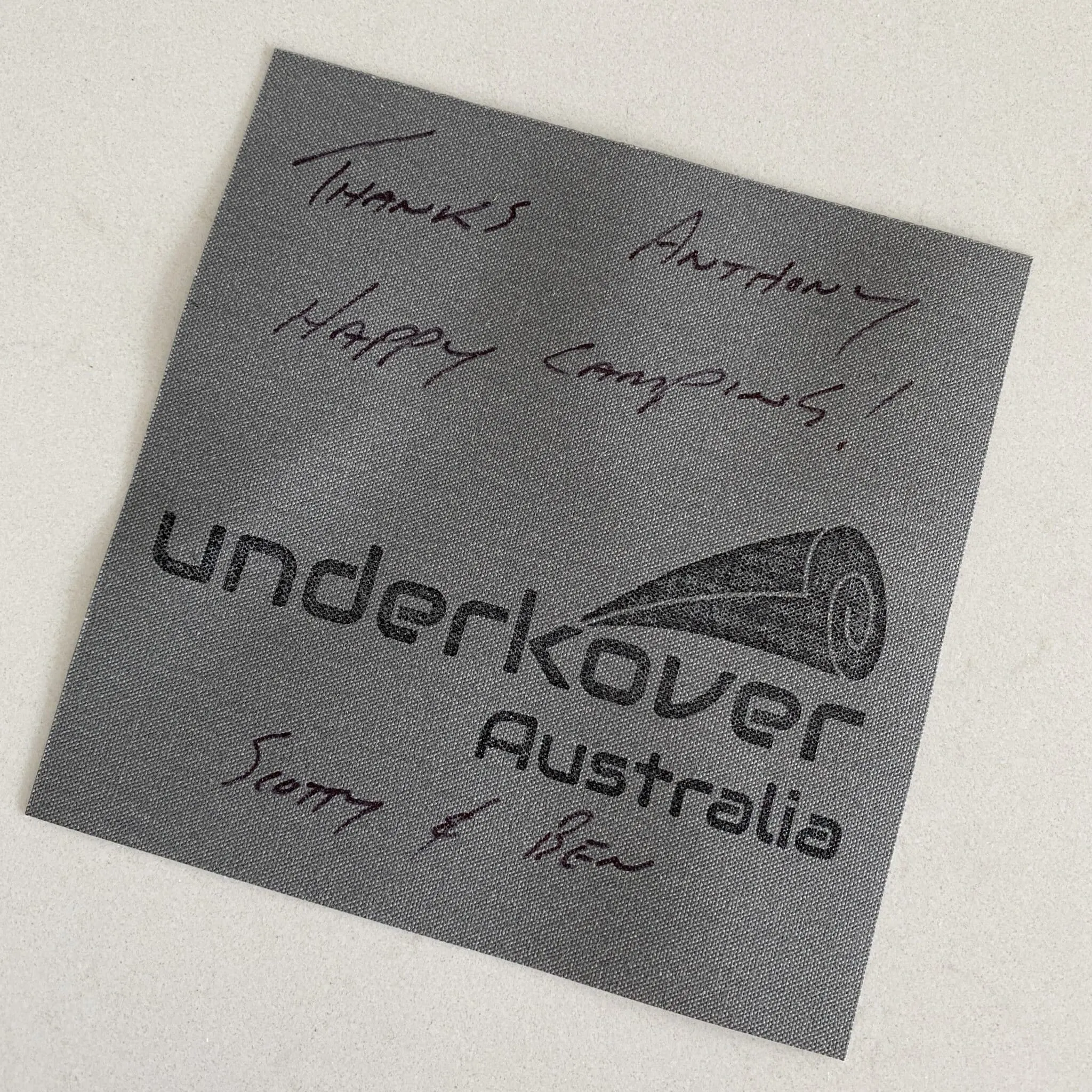 Underkover Australia customer message